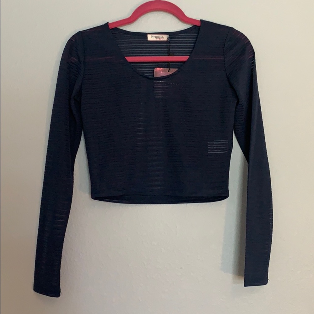 Dark blue crop top